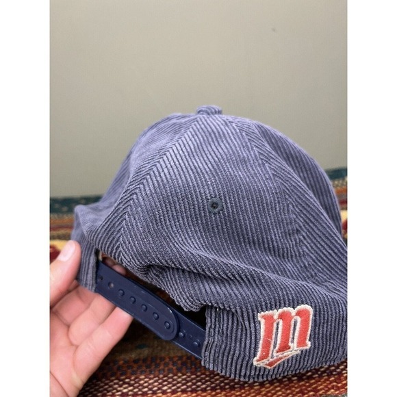 Vintage Minnesota New Era Cooperstown Corduroy Snap Back M Logo Hat